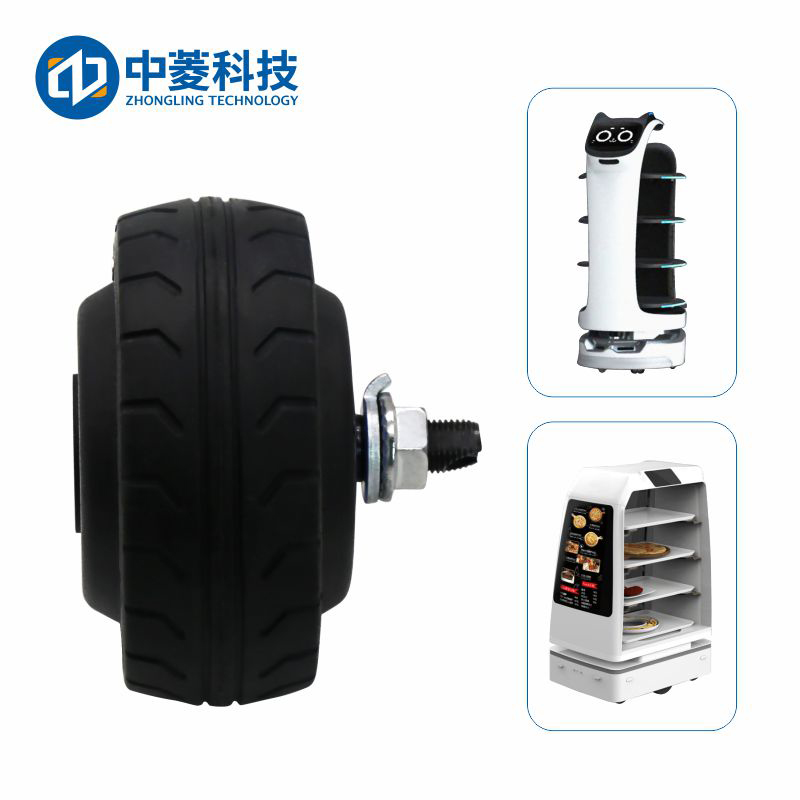 中菱科技ZLLG40ASM100 V1.0 4寸直流無刷輪轂伺服電機驅動器套裝內置編碼器agv小車馬達
