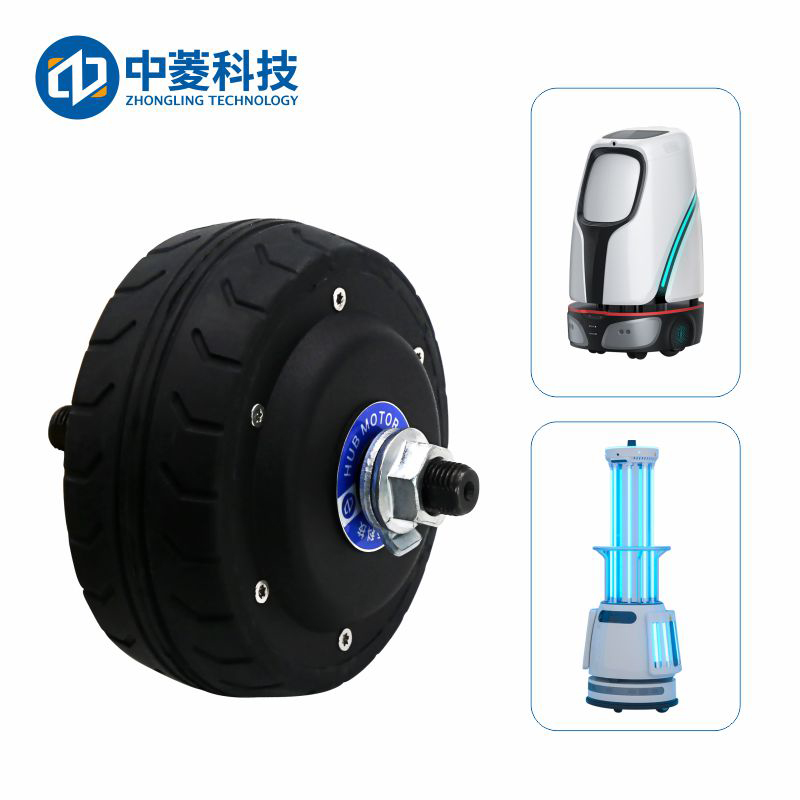 中菱科技ZLLG40ASM100 V1.0 4寸直流無刷輪轂伺服電機驅動器套裝內置編碼器agv小車馬達