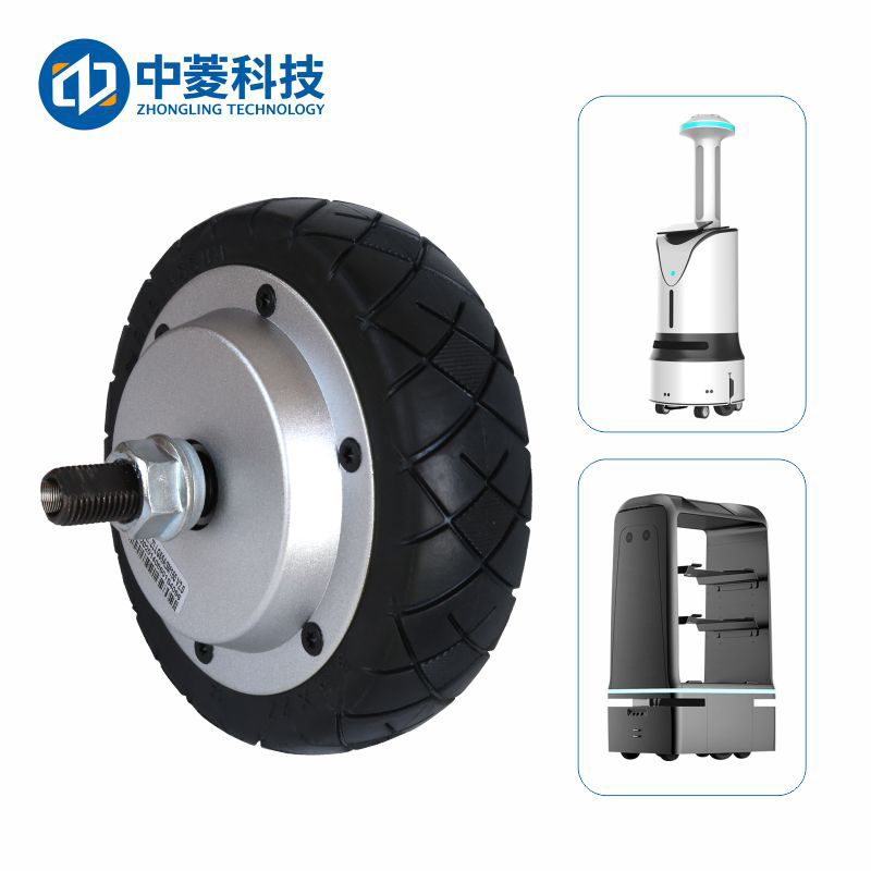 中菱科技ZLLG55ASM150 V2.0 5.5寸輪轂電機內(nèi)置編碼器伺服驅(qū)動套裝機器人24V直流電機