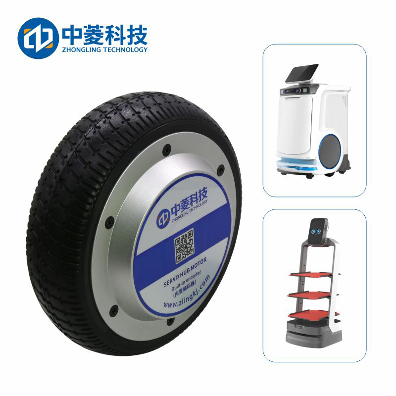 中菱科技ZLLG65ASM250-4096 V2.0 6.5寸-4096伺服輪轂電機單軸驅動器24V直流8N機器人AGV編碼器