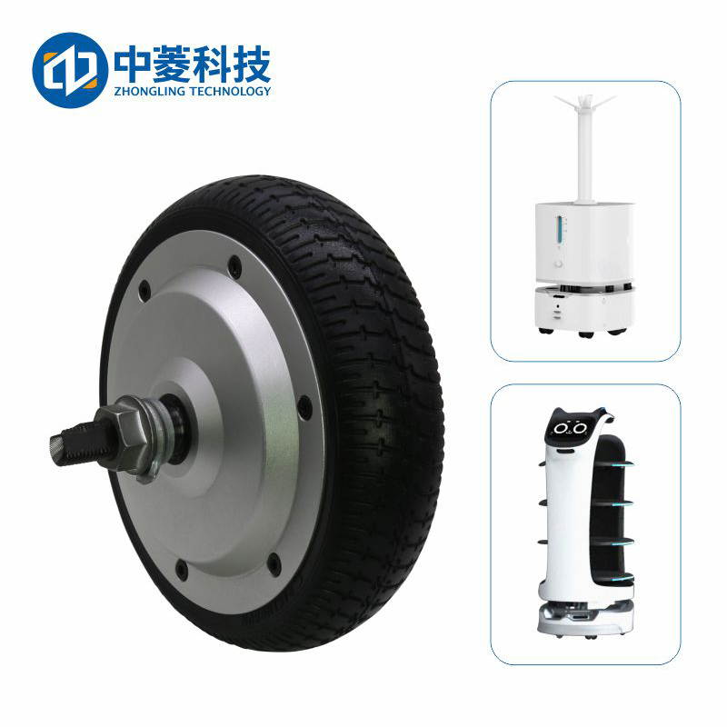 中菱科技ZLLG65ASM250-4096 V2.0 6.5寸-4096伺服輪轂電機單軸驅動器24V直流8N機器人AGV編碼器