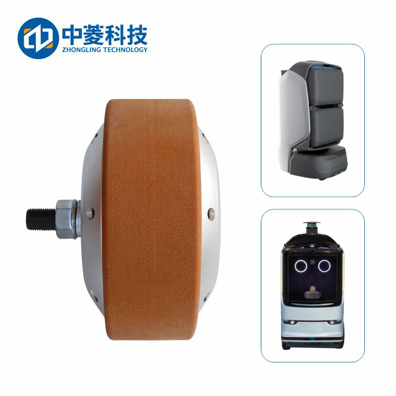中菱科技ZLLG65ASM500 V2.0 6.5寸單軸大扭矩輪轂伺服電機AGV機器人48V直流電編碼器
