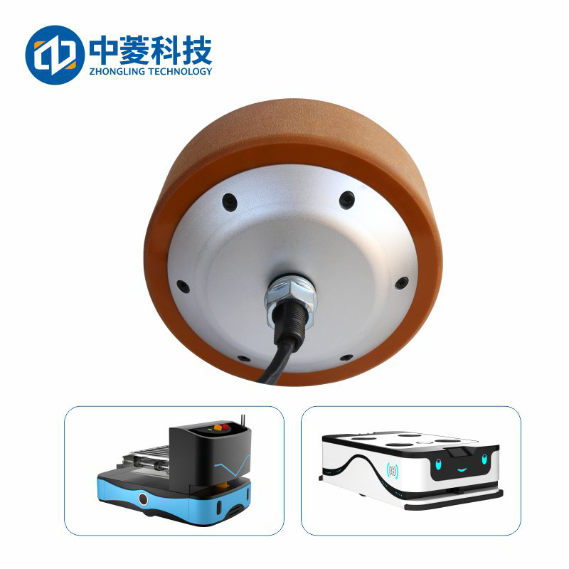 中菱科技ZLLG65ASM500 V2.0 6.5寸單軸大扭矩輪轂伺服電機AGV機器人48V直流電編碼器