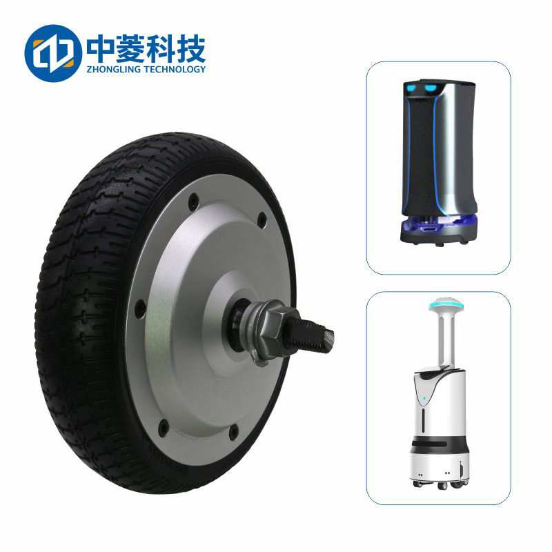 中菱科技ZLLG65ASM250-4096 V2.0 6.5寸-4096伺服輪轂電機單軸驅動器24V直流8N機器人AGV編碼器