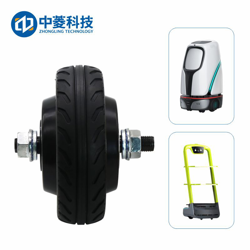 中菱科技ZLLG50ASM200 V1.0 5寸內置編碼器機器人agv小車輪轂伺服電機驅動器套裝24v