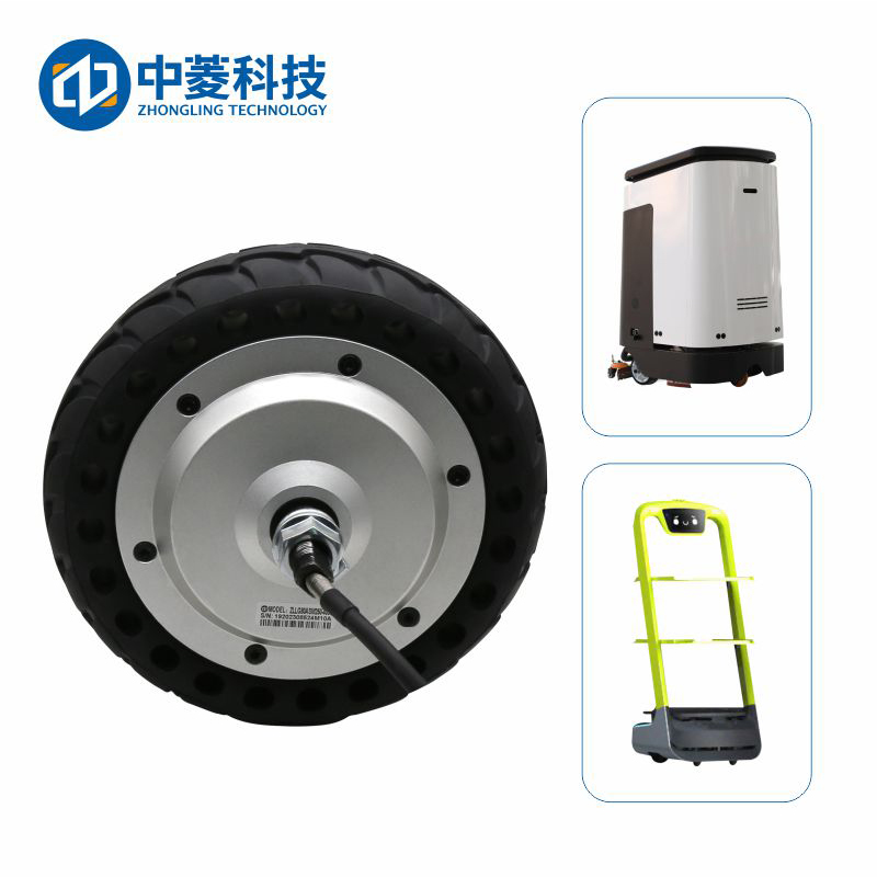 中菱科技ZLLG80ASM250-4096 V2.0 8寸4096線伺服輪轂電機驅動器24V直流電機器人AGV編碼器