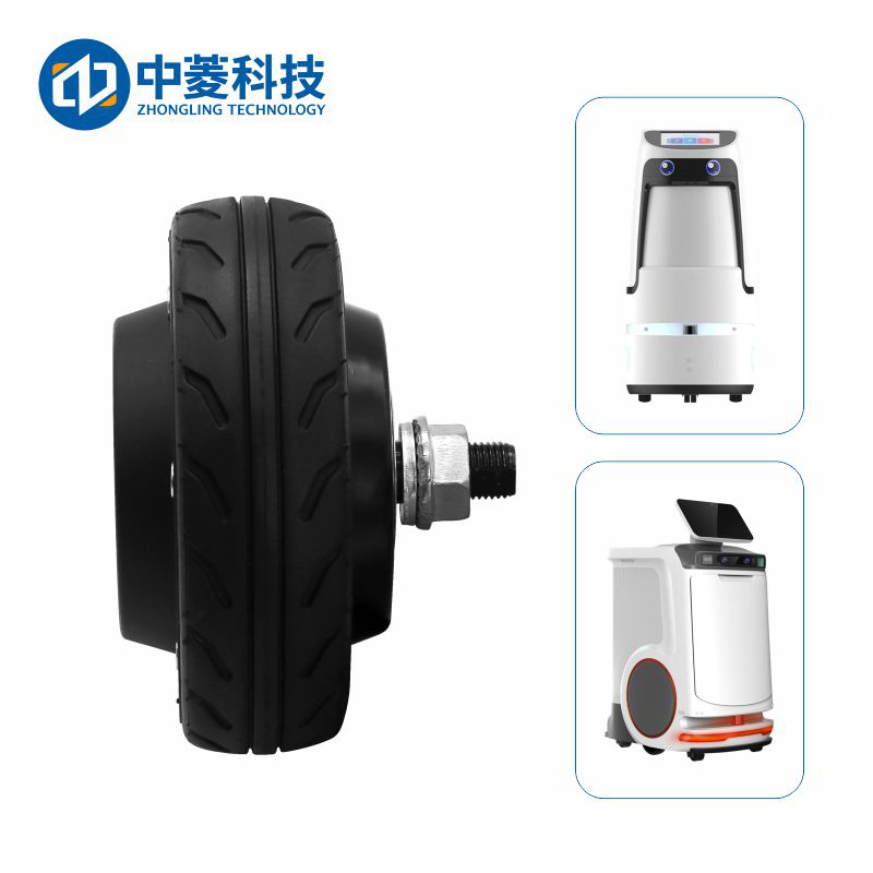 中菱科技ZLLG50ASM200 V1.0 5寸內置編碼器機器人agv小車輪轂伺服電機驅動器套裝24v