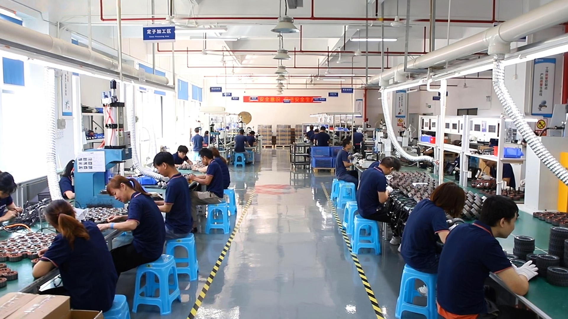 Hub motor production and assembly